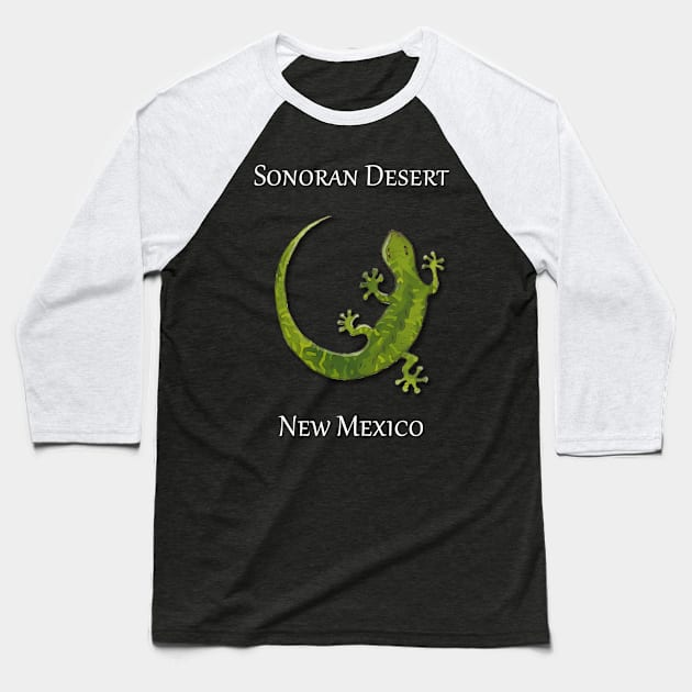 Gecko as seen in the Sonoran Desert in Arizona Baseball T-Shirt by WelshDesigns